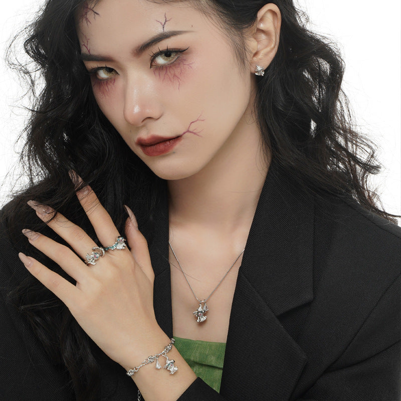 Ghost Series Necklace S925 Sterling Silver Zircon Pendant