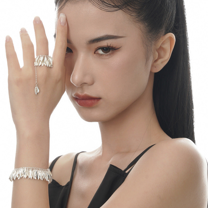 S925 Sterling Silver Leaf Bracelet